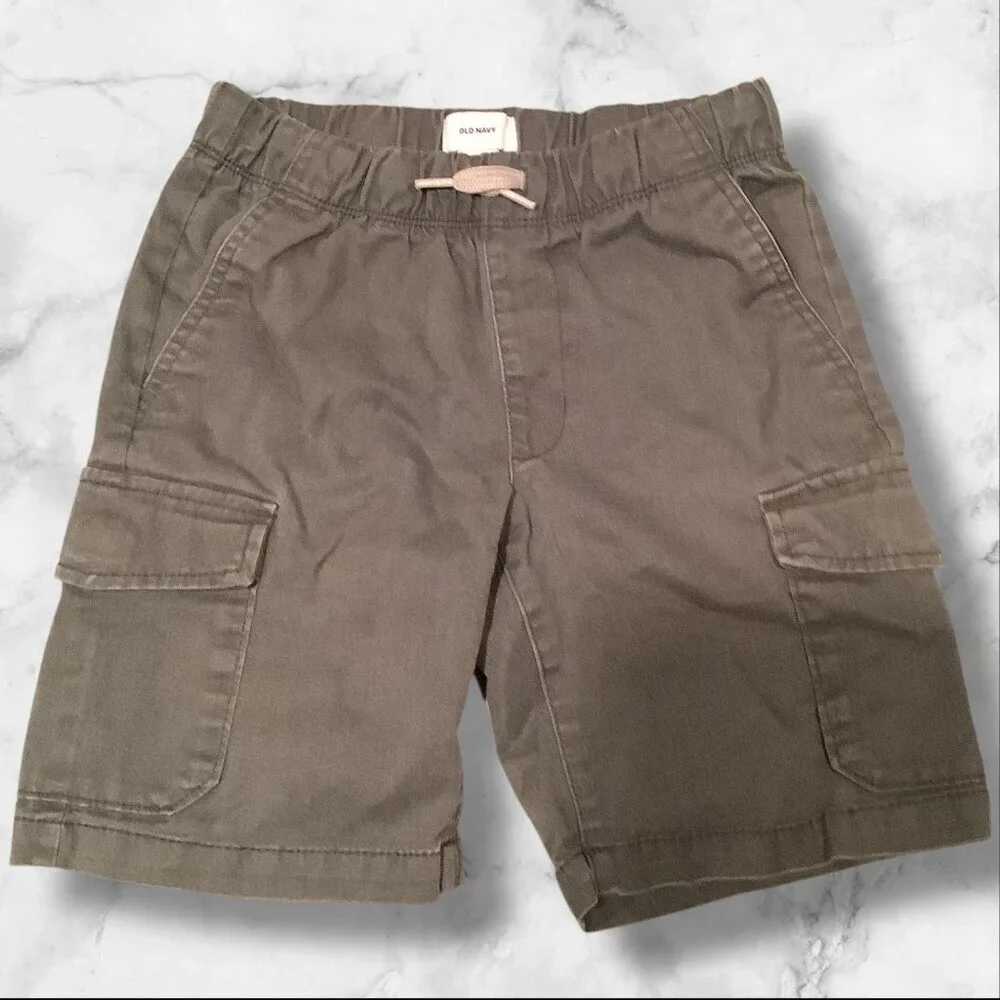 Old Navy Boys Grey‎ Cargo Shorts Size M/8 Cotton Blend